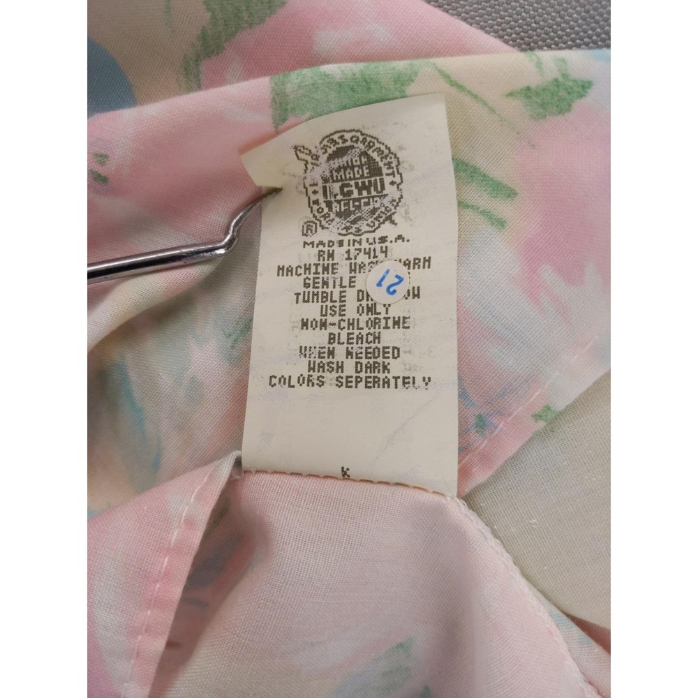 Vintage Miss Elaine Nightgown Sz Medium Pink Floral Lace Trim Short Sleeve USA - Picture 10 of 11